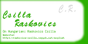 csilla raskovics business card